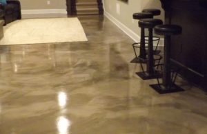 Beautiful epoxy flooring in a residential home located in Hartford, Connecticut